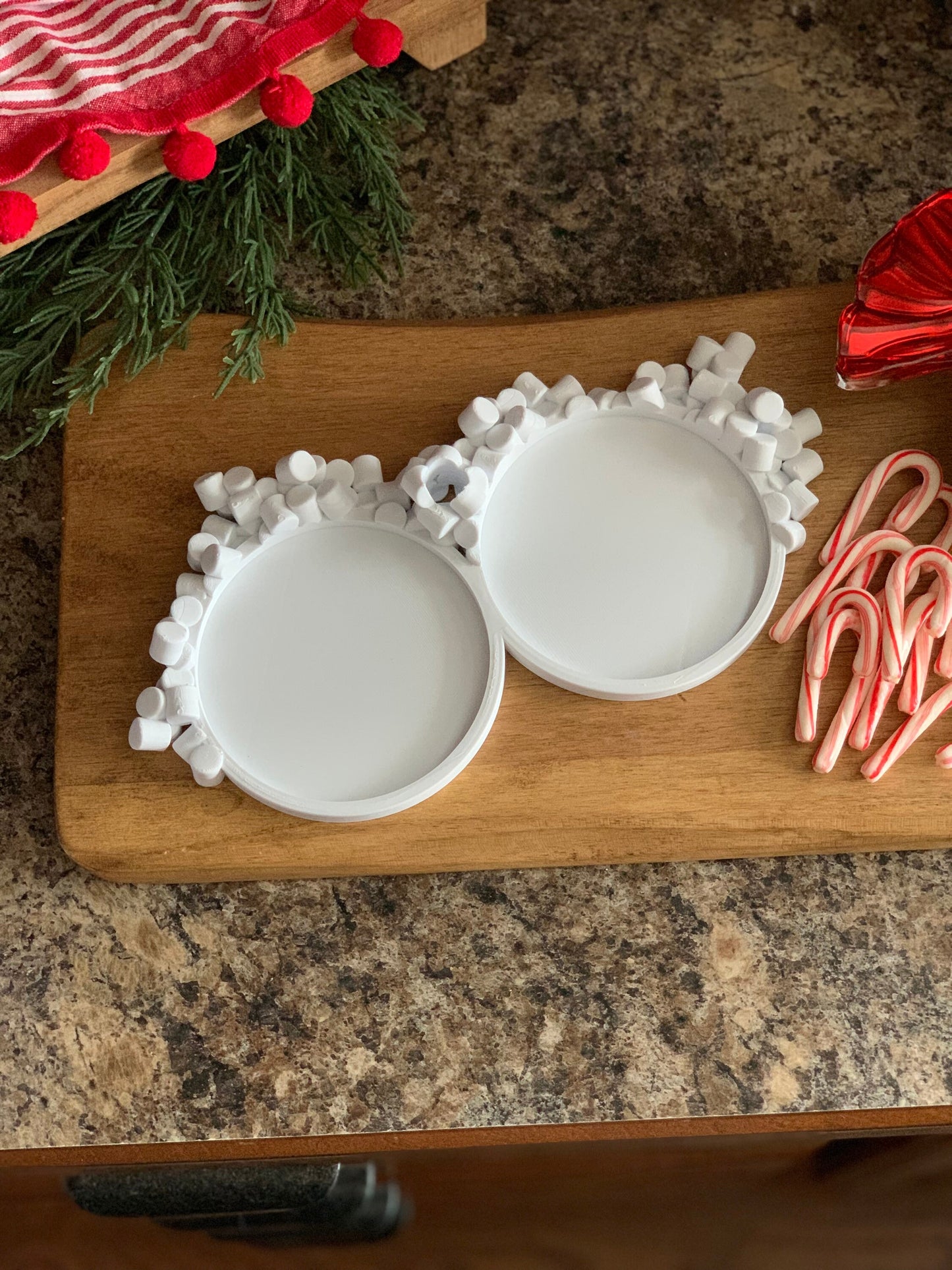 Custom Party Cup Holder designed for personalized drink organization at Christmas parties.