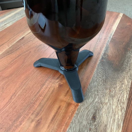 64 oz Beer Growler Drying Stand holding an upside-down growler
